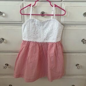Lilly Pulitzer White and Pink Kids Dress